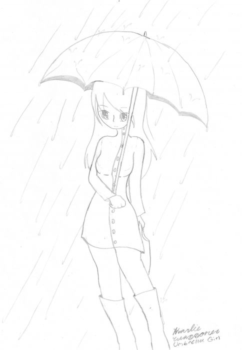umbrella lady by Harliequinn